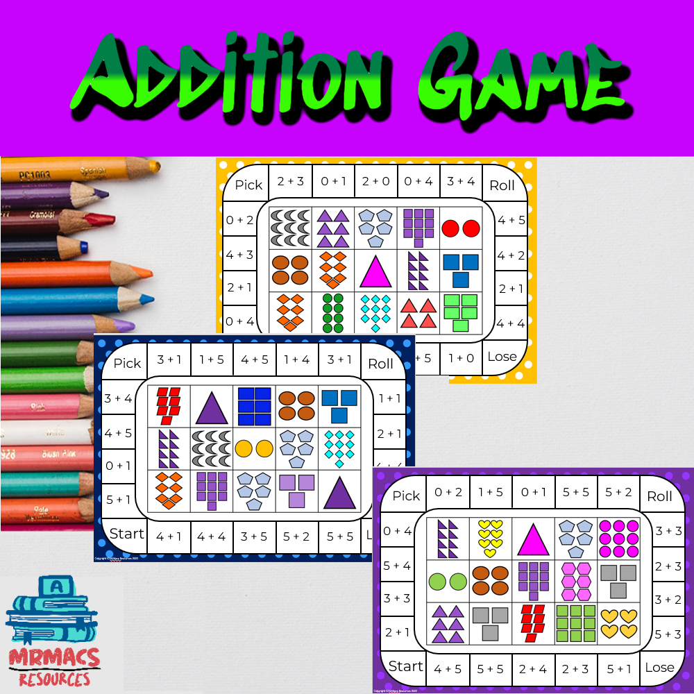 An addition game on TPT.