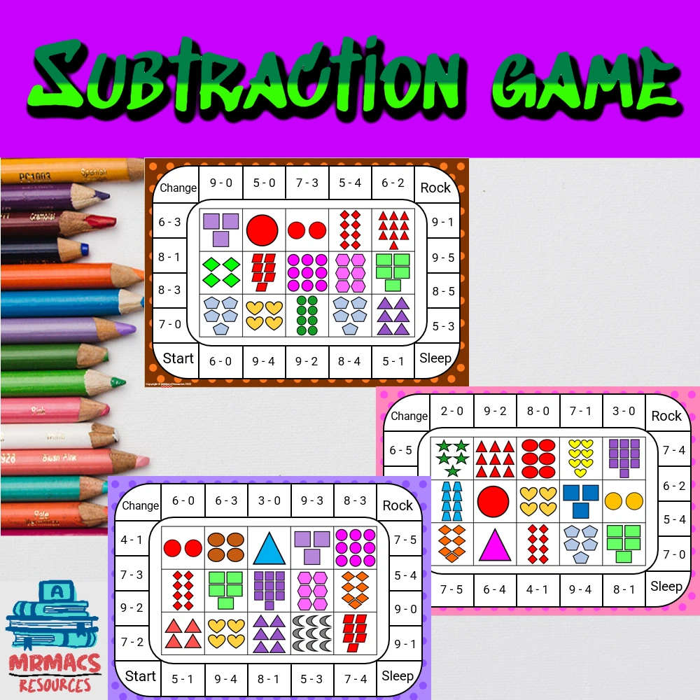 Fun and Engaging Subtraction Game on TPT.