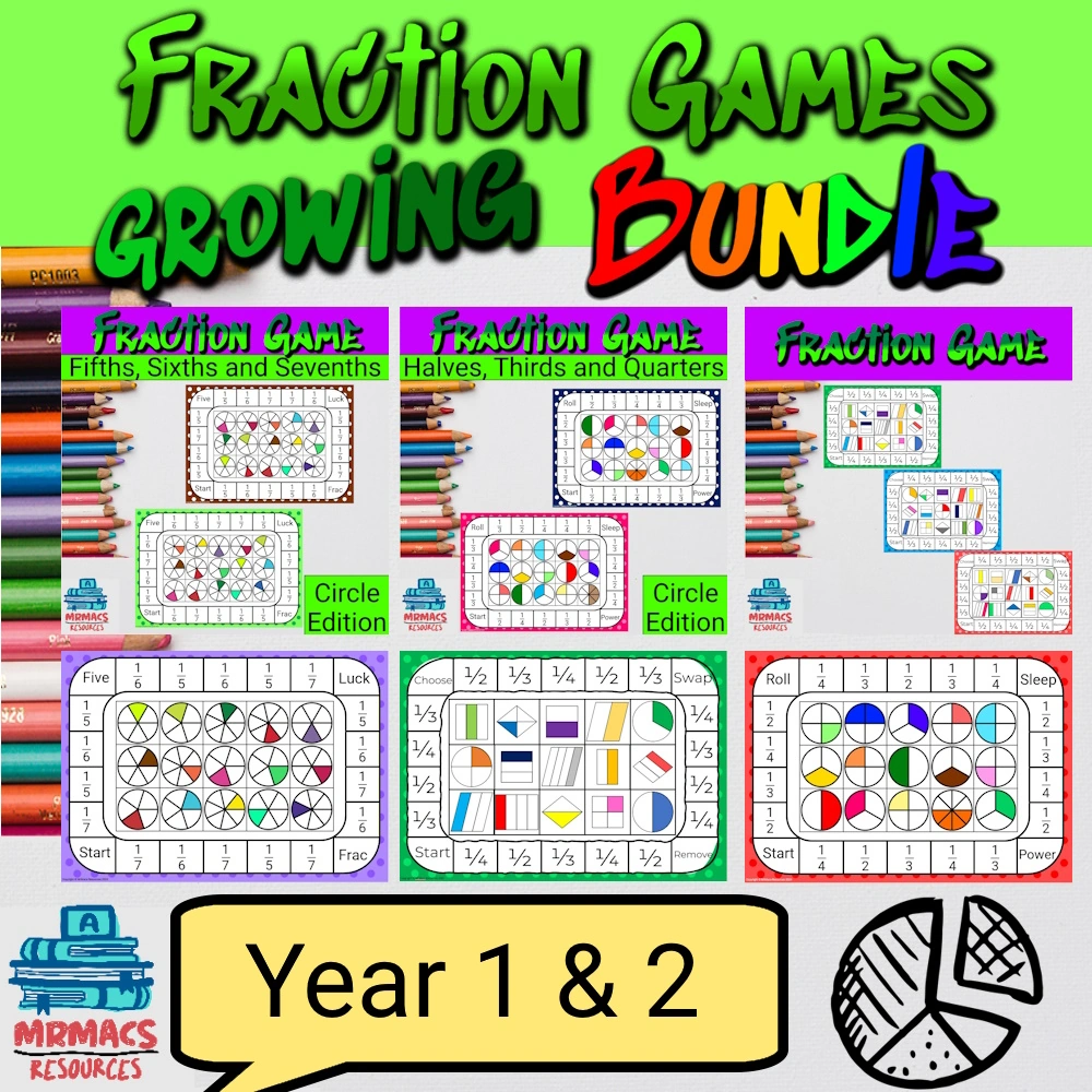 Engaging Maths Resources - Year 1 and 2 Fractions