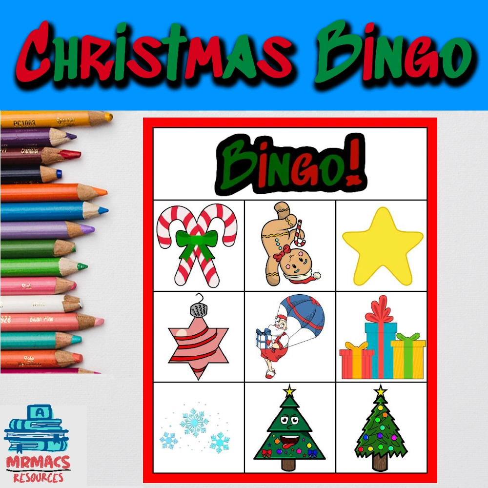 Christmas Bingo game. A game product from TPT.