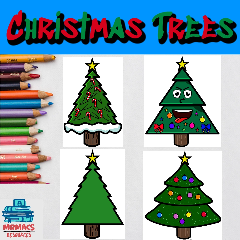 Christmas Tree clipart for purchase on TPT.