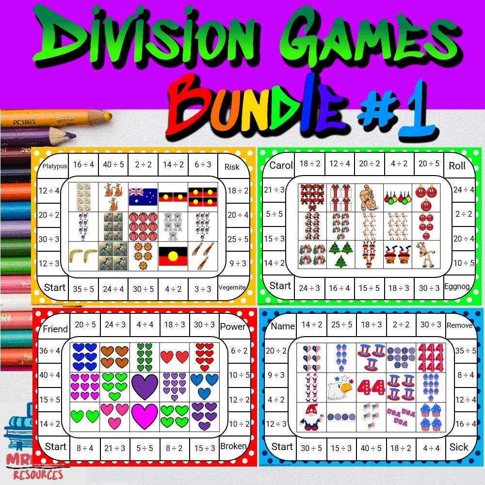 Division Games Bundle product on TPT.
