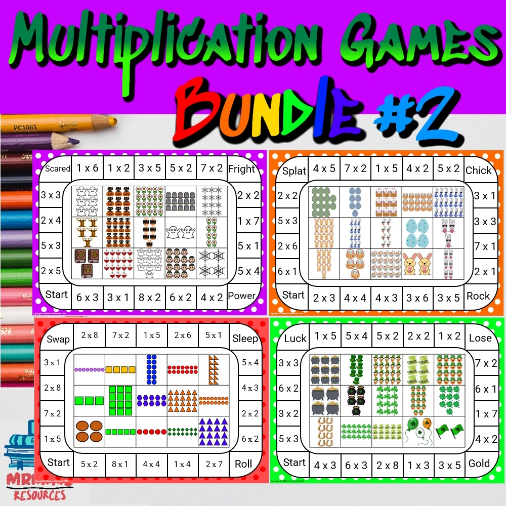 Multiplication Games Bundle product on TPT.